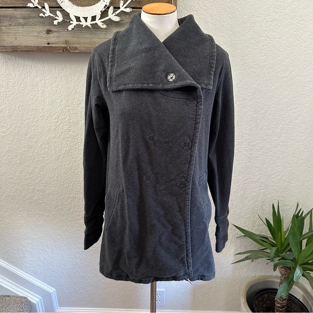 Lululemon Gratitude Wrap Double-Breasted Coat Jacket stretch knit ladies size 10